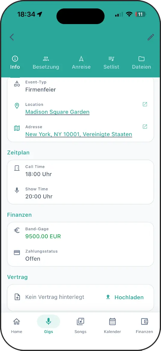 BandAtlas App Screenshot